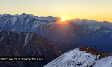 Sun rise view from kedarkantha summit